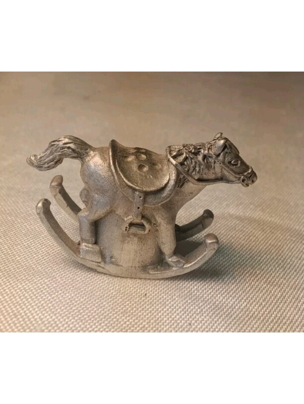 Vintage Spoontiques Pewter Rocking Horse Figurine 1982 Miniature PP553